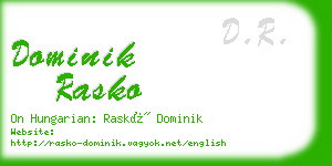 dominik rasko business card